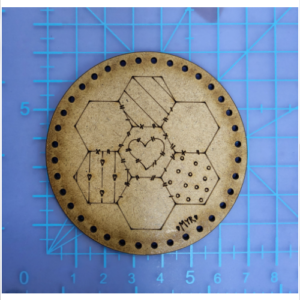 Botón decorativo Hexágonos